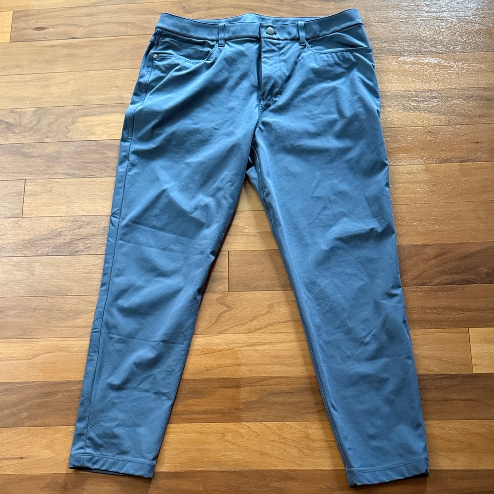 lululemon athletica ABC Slim Fit 5 Pocket Pant 33W 30L Warp-stream Iron Blue